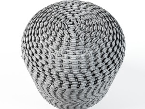 puf roccoco Modelo 3D