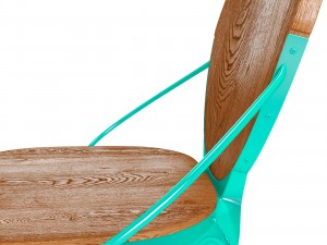 louix bar chair with backrest 3D 모델