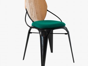 louix chair soft and wood seat 3D मॉडल