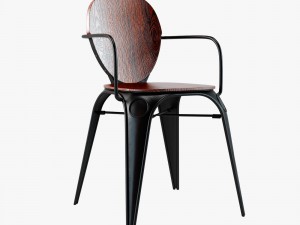 louix chair soft and wood seat 3D मॉडल