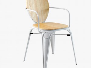 louix chair soft and wood seat 3D मॉडल