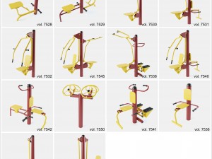 outdoor gym set 1 3D Model