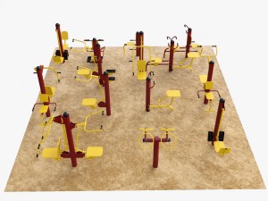 outdoor gym set 1 Model 3D