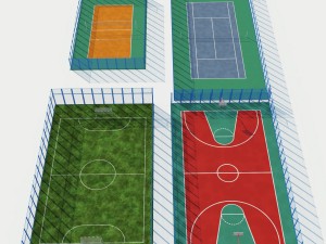 set sport playground 3D Model