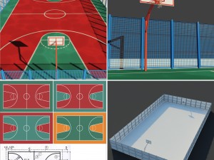 set sport playground 3D Model