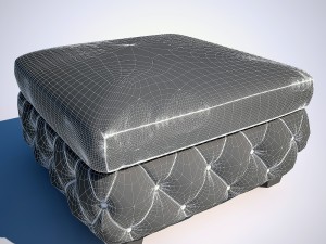 ottoman kare design 3D 模型