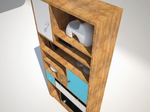 design regal babalou 191x90cm kare design Modello 3D