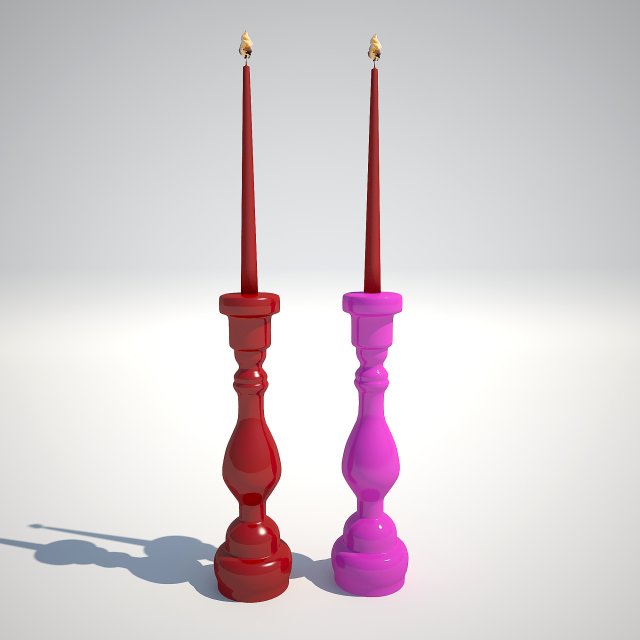 candlesticks kare design 3D Model .c4d .max .obj .3ds .fbx .stl .blend 