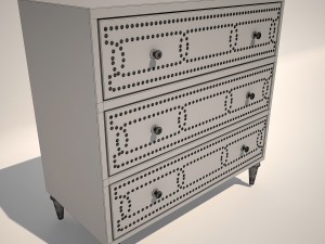 dresser sunrise 3 drw Modelo 3D