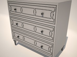 dresser sunrise 3 drw Modelo 3D