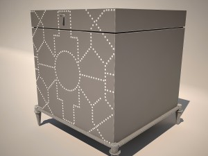 trunk blue crackle 3D Модель