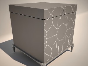 trunk blue crackle 3D Модель