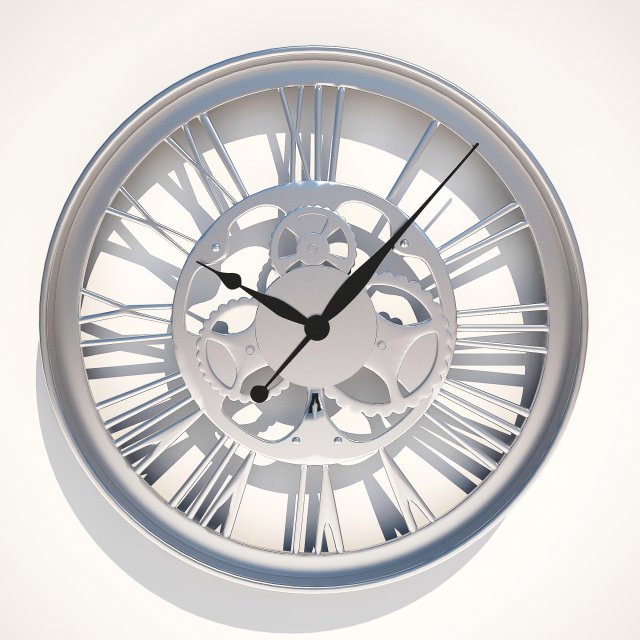 wall clock gear kare design 3D Model .c4d .max .obj .3ds .fbx .stl .blend 