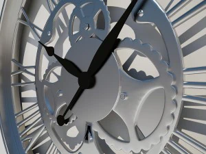 wall clock gear kare design 3D Model