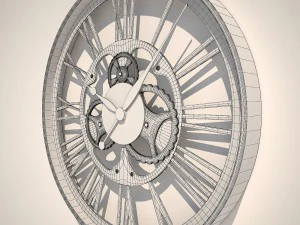 wall clock gear kare design 3D Model