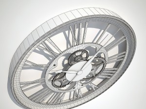 wall clock gear kare design 3D Model