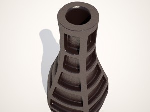 vase grid blue 43cm kare design 3Dモデル