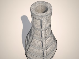 vase grid blue 43cm kare design 3Dモデル