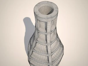 vase grid blue 43cm kare design 3D Model