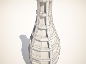 vase grid blue 43cm kare design 3Dモデル