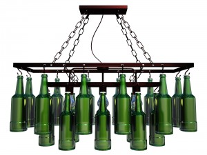 pendant lamp beer bottles 3D Model