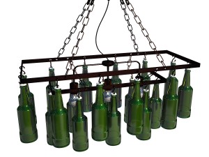 pendant lamp beer bottles 3D Model