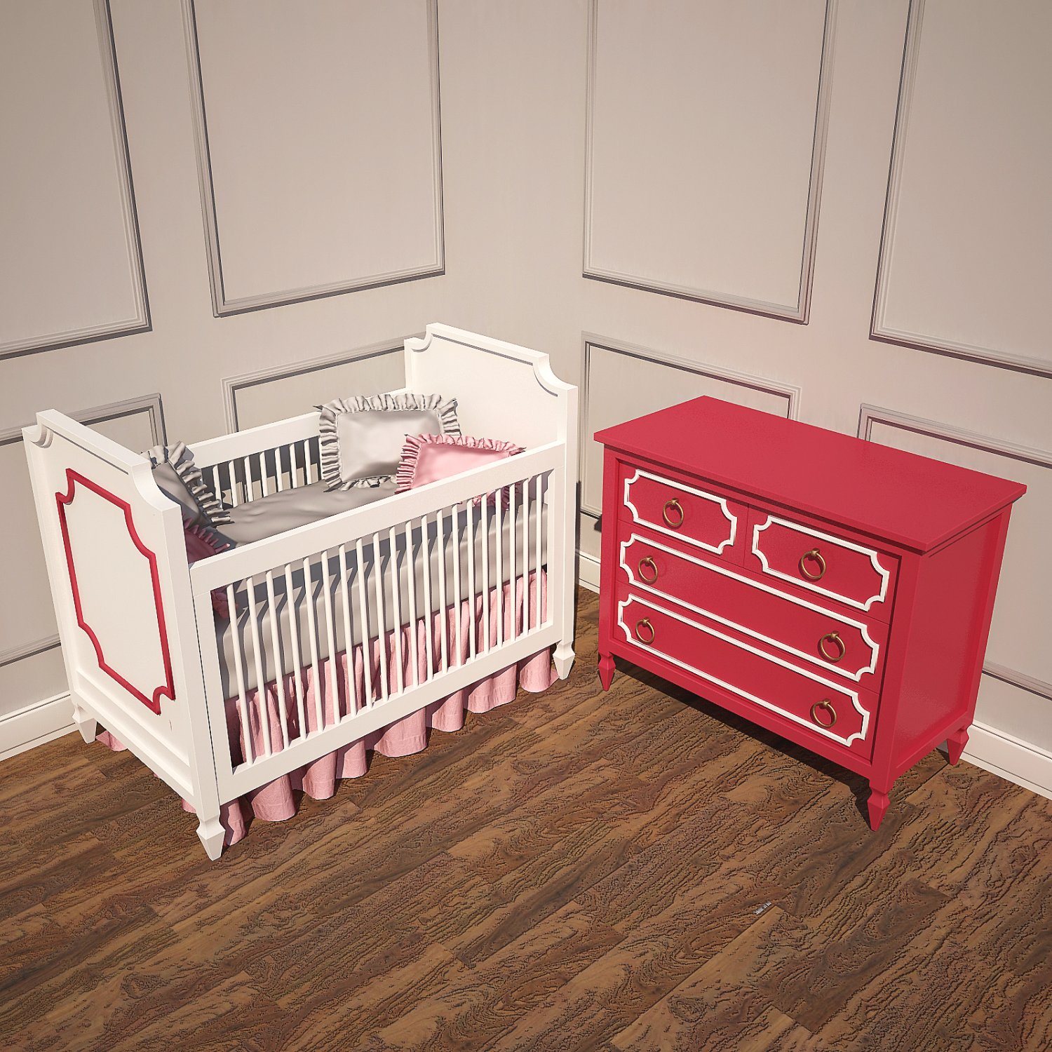 Crib And Dresser Newport Cottages 3d Model In Bedroom 3dexport