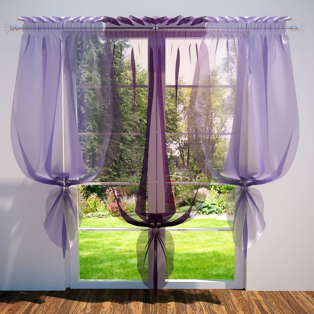 curtains and blinds 3D Модель .c4d .max .obj .3ds .fbx .stl .blend