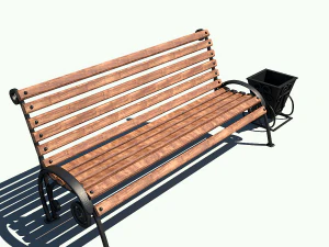 bench wood 3D Model