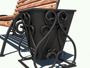 bench wood 3D 모델
