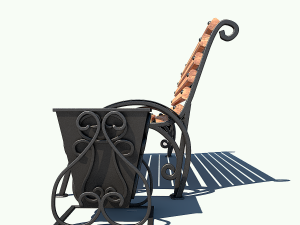 bench wood 3D 모델