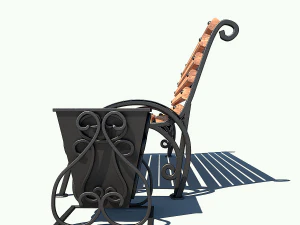 bench wood 3D Model