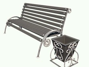 bench wood 3D Model