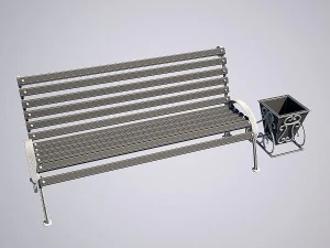 bench wood 3D Model