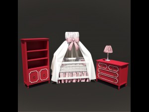set of furniture for children newport cottages 3D Model