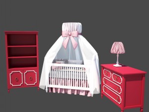 set of furniture for children newport cottages Modelo 3D