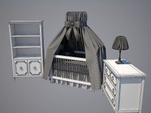 set of furniture for children newport cottages Modelo 3D