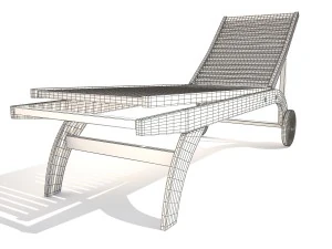 deck chair 3D Model
