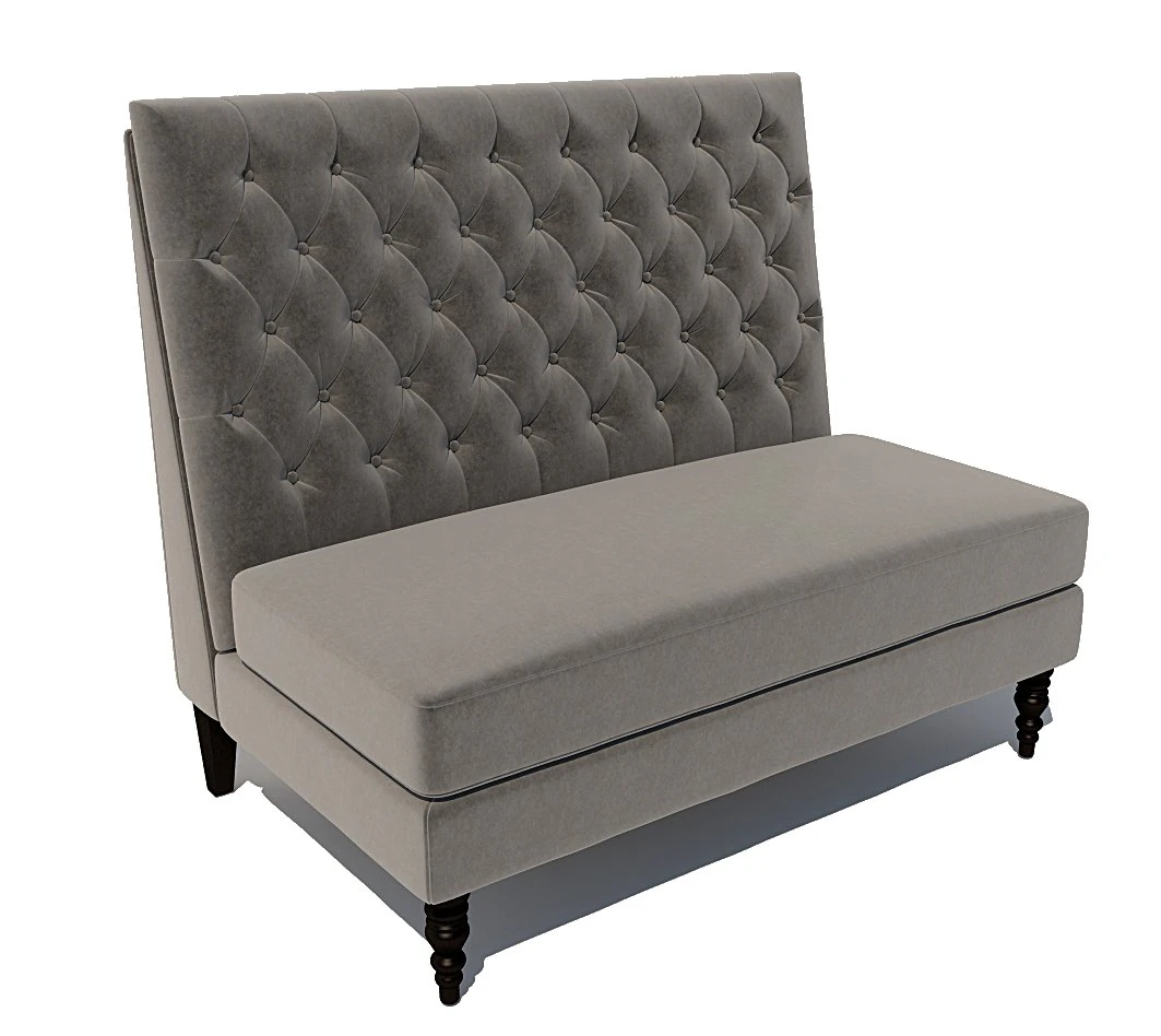 pri tucra velvet skylark upholstered banquette 3D Model .c4d .max .obj .3ds .fbx .stl .blend 
