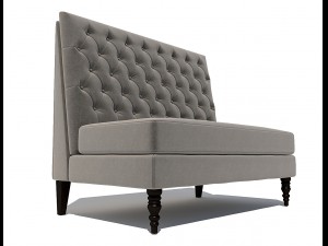 pri tucra velvet skylark upholstered banquette Modello 3D