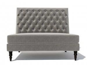 pri tucra velvet skylark upholstered banquette Modello 3D