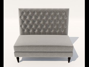 pri tucra velvet skylark upholstered banquette Modello 3D