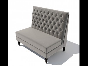 pri tucra velvet skylark upholstered banquette Modello 3D