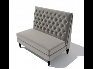 pri tucra velvet skylark upholstered banquette 3D Model