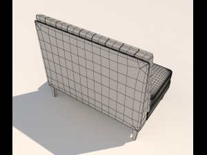pri tucra velvet skylark upholstered banquette Modello 3D