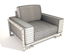 gianna leather chairhalf in peach rosegold 3Dモデル