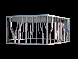 Reflexionsf&ouml;rmiger Cocktailtisch 3D Modell