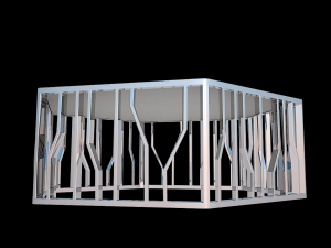 reflections shaped cocktail table Model 3D