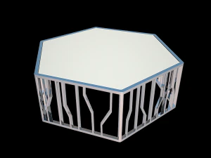 Reflexionsf&ouml;rmiger Cocktailtisch 3D Modell