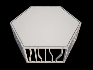 Reflexionsf&ouml;rmiger Cocktailtisch 3D Modell